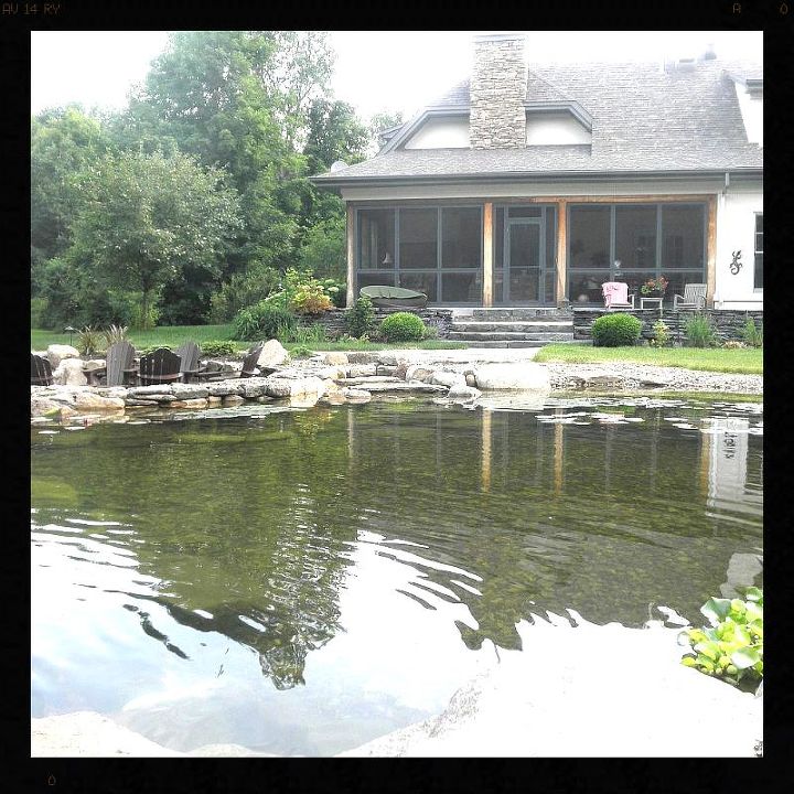 the construction and design of a large pond and waterfalls, landscape, outdoor living, ponds water features, pool designs