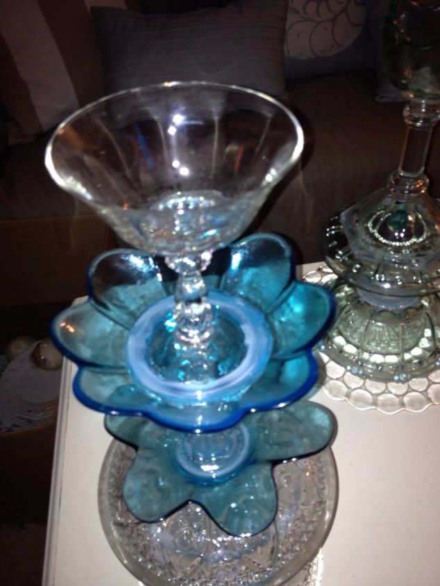 what to do with all of our crystal depression carnival glass, repurposing upcycling