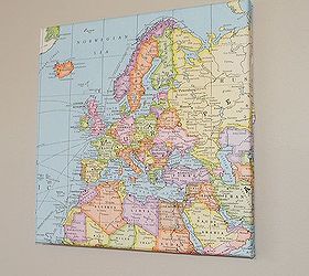 easy map wall art, crafts, home decor