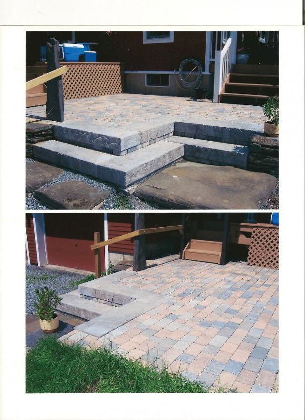 stone stairs, concrete masonry, curb appeal, outdoor living, tech o risers and pavers
