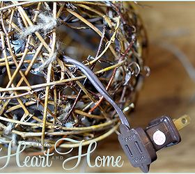easy diy outdoor light, lighting, outdoor living, It s easy to get the lights inside the grapevine by gently moving the tiny vines apart