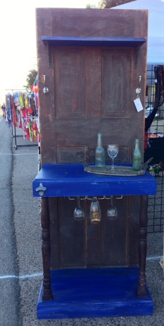 four ways to give old doors new life, home decor, painted furniture, repurposing upcycling, Wine bar made from old door