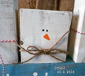 easy snowman craft, crafts, decoupage, painting, seasonal holiday decor, Easily turn a 2x4 scrap into the cutest little snowman ever