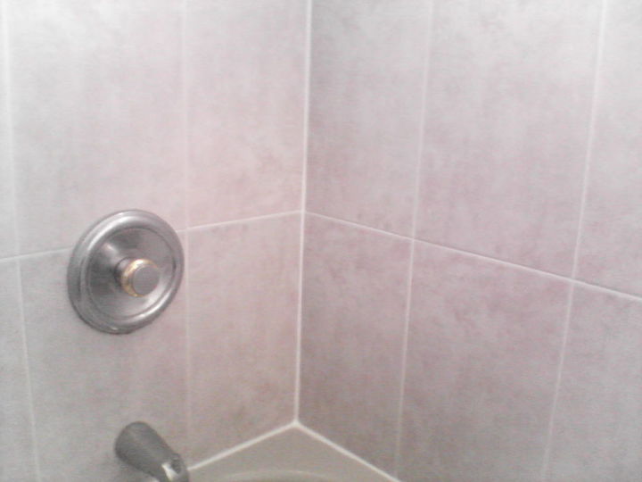 transformao de rejunte para pisos e paredes de azulejos, Paredes do banheiro ap s o selo de cor Grout Shield