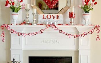 Our Simple Valentine Mantel #ValentinesDay