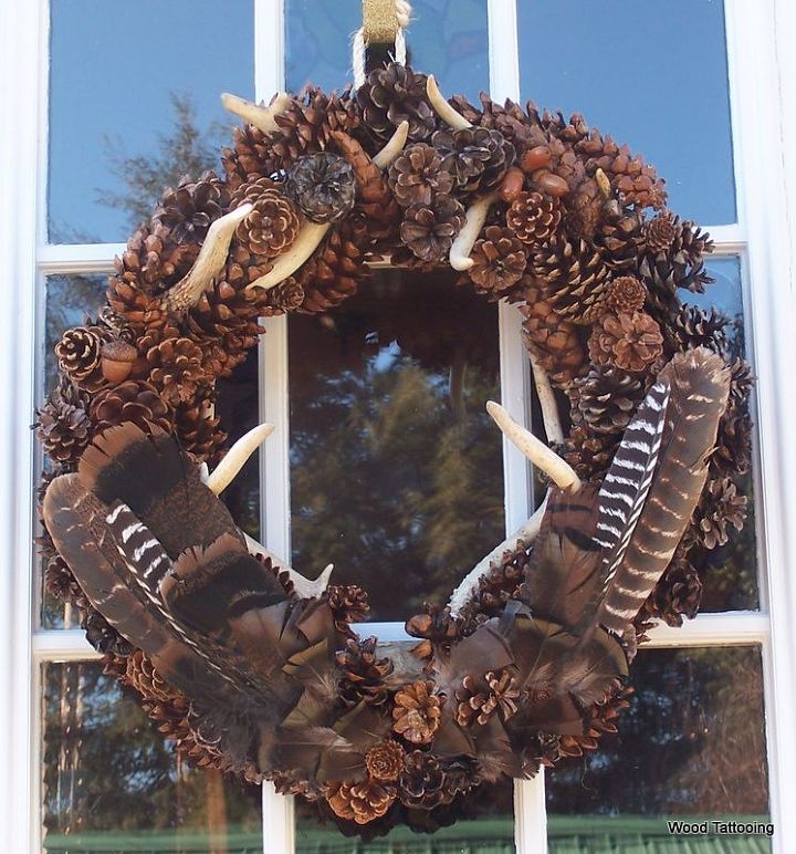 antler wreath, crafts, diy, wreaths