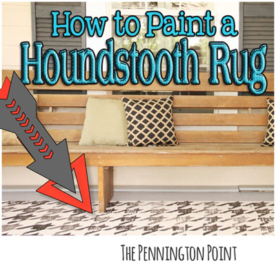 how to paint a houndstooth rug, flooring, outdoor living, painting, So Much Fun