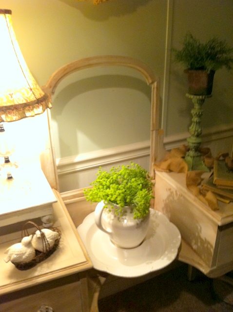 no mirror no problem repurposed antique vanity, painted furniture, repurposing upcycling, The original framed part was twice as tall I cut about 6 inches off I wanted it to look like a cute piece of furniture and not so much like a vanity since it was going in my dining room
