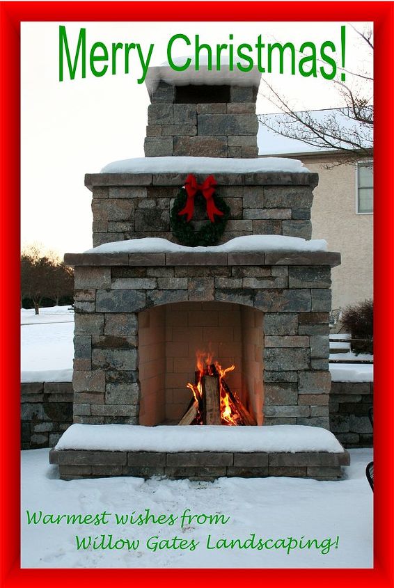 custom outdoor fireplace, fireplaces mantels, outdoor living, Isokern Magnum fireplace faced with Techo Bloc Mini Creta wall block in Champlain Gray