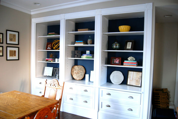 styled built ins, home decor, storage ideas