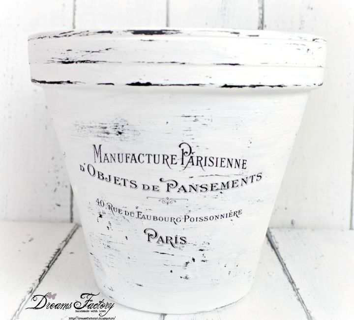 diy french made pots with waterslide decals, crafts, home decor