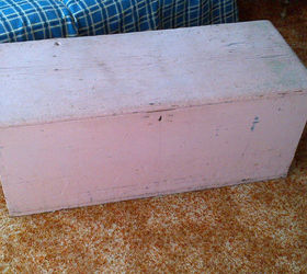 q painting a 1890 blanket box, painting, 1890 Crude Blanket Box