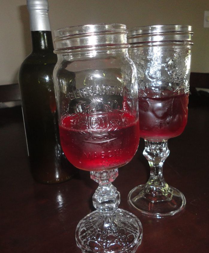 homemade red neck wine glasses, crafts, Classy Glassies