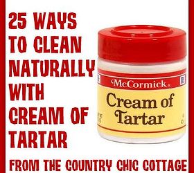 did you know cream of tartar is a great natural cleaner, cleaning tips, Come read all the ways
