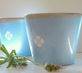 create faux french herb pots from dollar store pots