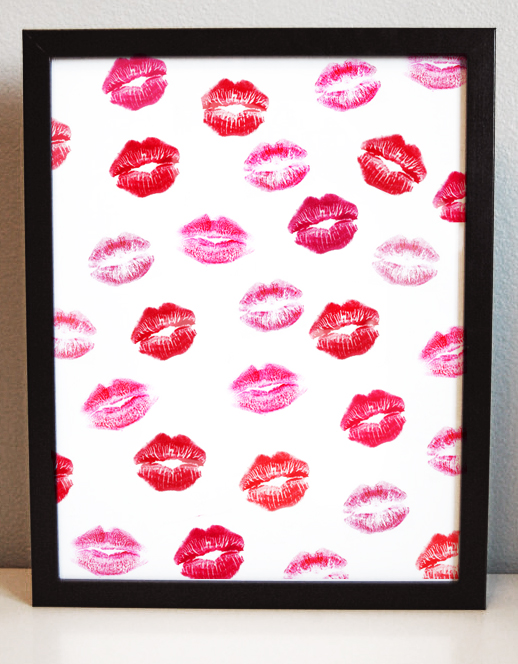 diy kiss artwork and free printable ver too, crafts, Sample