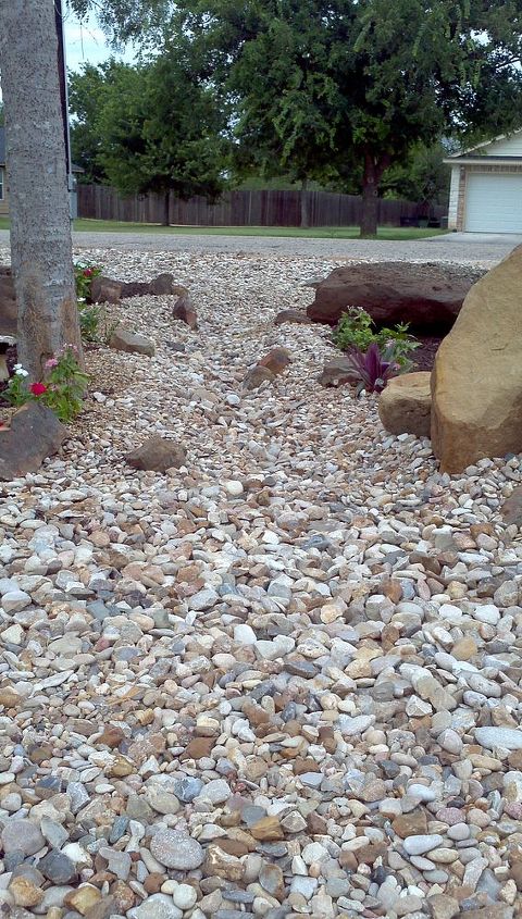 creating a no mow dry creek garden in front of our new house, curb appeal, gardening, landscape