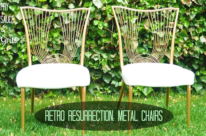 retro chair resurrection with spray paint, painted furniture