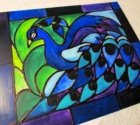 Creating Faux Stained Glass With Acrylic Paint and Glue!