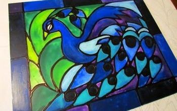 Creating Faux Stained Glass With Acrylic Paint and Glue!