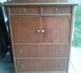 antique dresser refinished in music, painted furniture, repurposing upcycling, Before