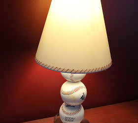 diy baseball table lamp, lighting, repurposing upcycling