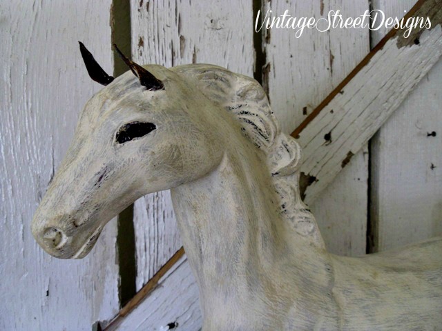 painted horse using cece caldwell s chalk clay paints, painting, repurposing upcycling, Meet Stormy Magnolia Chesterfield
