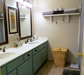 master bathroom update, bathroom ideas, home decor, New Pfister faucets complete the look in this simple master bath makeover