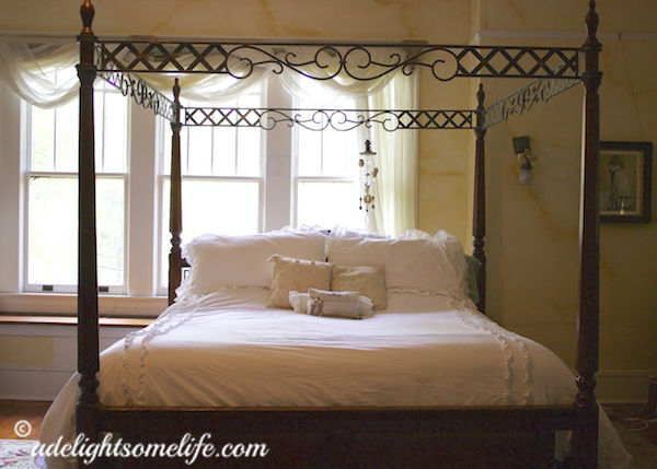french impressions part ii the bed transformed, bedroom ideas, home decor, painted furniture, before