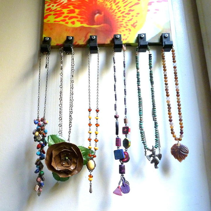 colorful scarf and jewelry hangers made from dollar store canvases, cleaning tips, crafts, home decor, repurposing upcycling