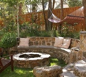 backyard landscaping secrets, Create Focal Points Rather than have a wide sweeping expanse of grass with nothing else in your yard try to create focal points to provide structure to your space For example a fire pit with outdoor furniture around it