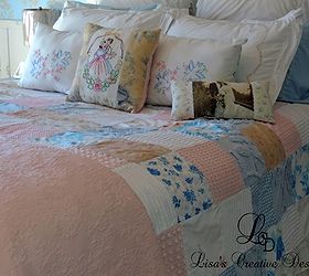 a shabby chic inspired patchwork coverlet, bedroom ideas, crafts, home decor, shabby chic