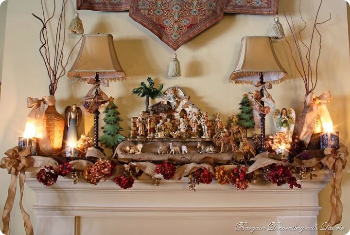 christmas d cor on the mantel, christmas decorations, seasonal holiday decor