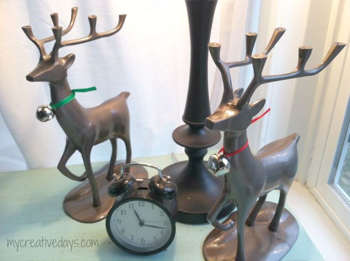 diy metallic colored reindeer, painting, repurposing upcycling, seasonal holiday decor, Metallic Colored Reindeer