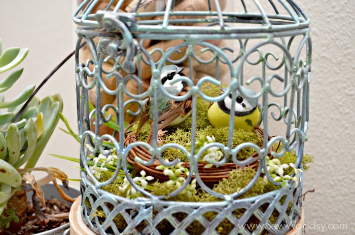 spring bird cage mpinterestparty, crafts, home decor