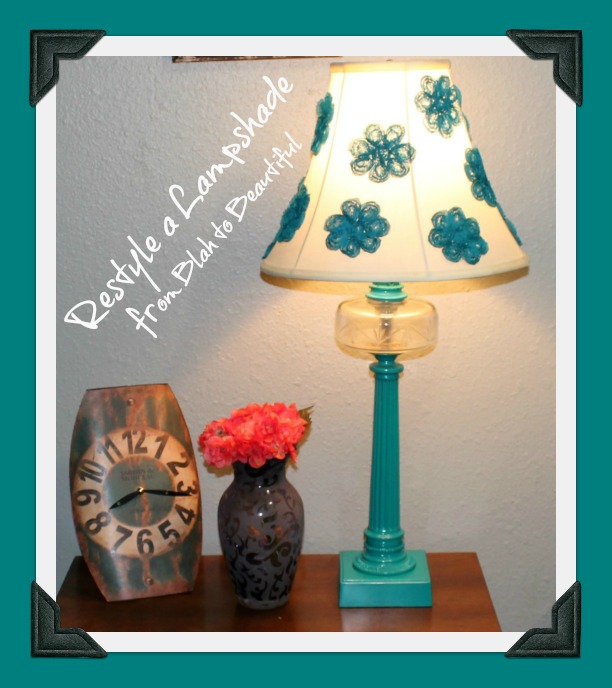 restyle a lampshade from blah to beautiful, crafts, home decor