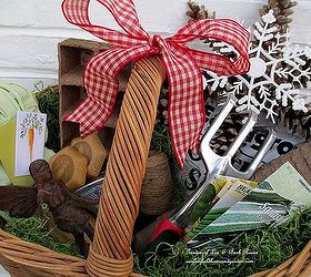 diy gifts for gardeners, container gardening, crafts, gardening, Gardeners who start their own seed will like this basket with peat pots trays potting soil tools seeds and more