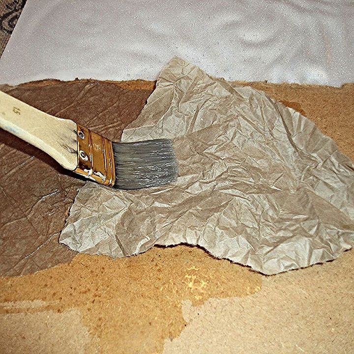 how to create a faux leather finish using brown paper