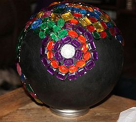 homemade gazing balls, repurposing upcycling