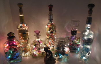 Up Cycled Glass Bottle Lights