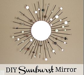 diy sunburst mirror from a candle holder, crafts, home decor, repurposing upcycling, Make a stunning Starburst MIrror for about 10