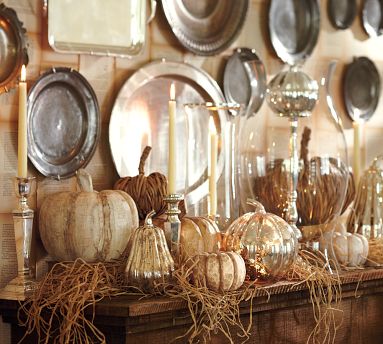 diy faux mercury glass pumpkin pottery barn knock off tutorial, seasonal holiday d cor, Pottery Barn Knock Off Lux for Less