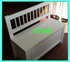 chevron bench, painted furniture