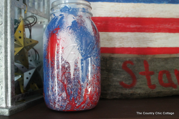 five ways to decorate mason jars, crafts, decoupage, mason jars, Want to paint fireworks on your jar This method is for you