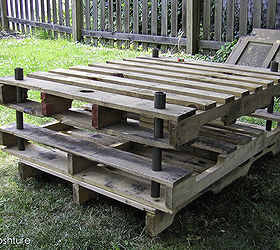 industrial look pallet coffee table, diy renovations projects, pallet projects, repurposing upcycling, epoxy drying