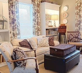 using vintage fabric antique linens retro and toile fabric to create a rockstar, bedroom ideas, home decor, living room ideas, reupholster, window treatments