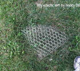 chicken wire frame lamp shade, crafts, repurposing upcycling, Fold in half again