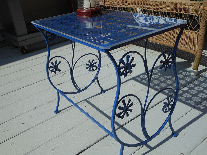 salvaged from the trash pile, painted furniture