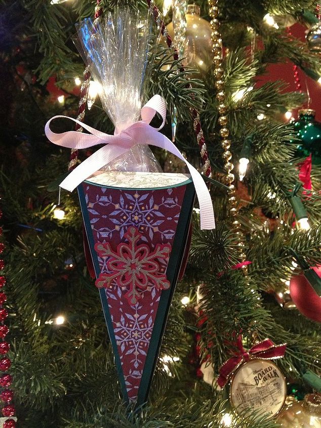 cone ornament, seasonal holiday decor