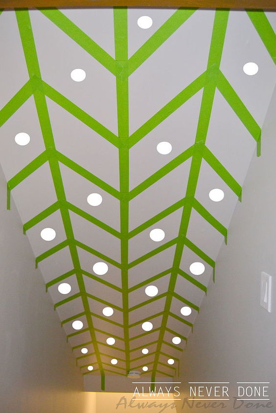 Painting A Ceiling In A Herringbone Pattern Hometalk